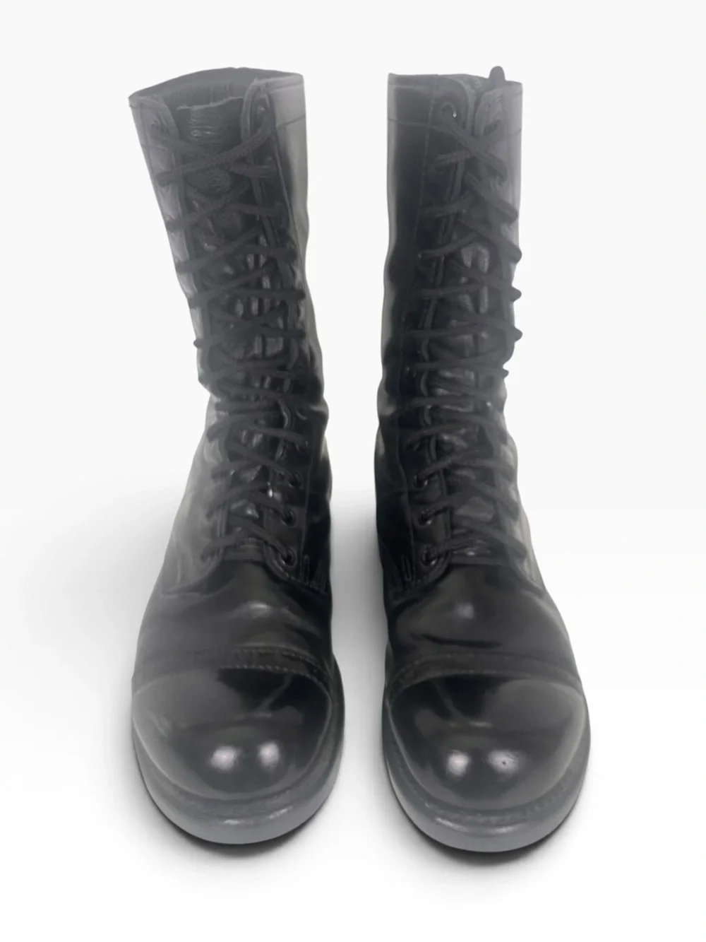 Vintage Corcoran Leather Jump Boots #1500 Mens 10.5 Black Military Paratrooper